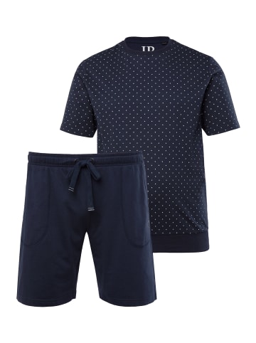 JP1880 Langer Schlafanzug in navy blau