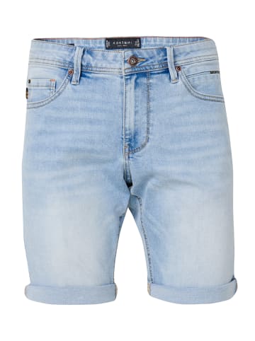 KOROSHI Regular fit stretch denim bermuda shorts. in blau
