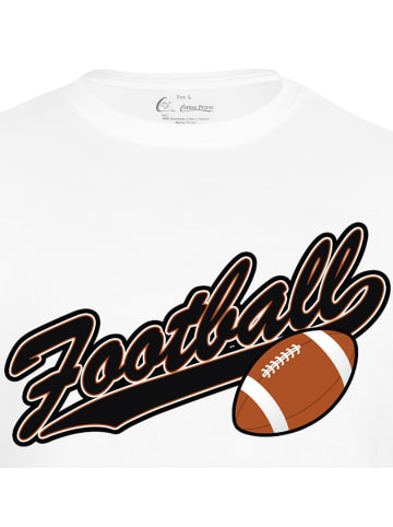 Cotton Prime® T-Shirt American Football in weiss