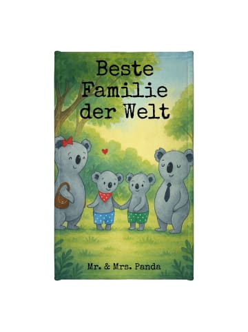 Mr. & Mrs. Panda Gästehandtuch Koala Familie zwei Design mit Spruch in Weiß