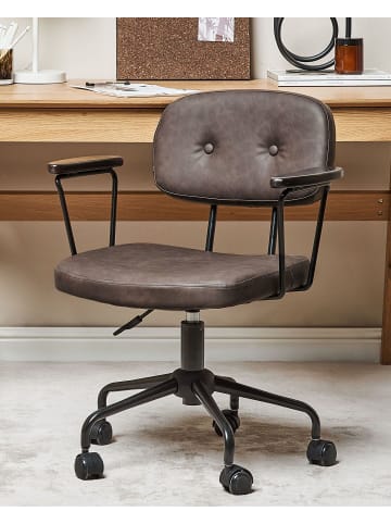 Beliani Bürostuhl ALGERITA in Braun - (W) 62 x (H) 77 x (L) 62 cm