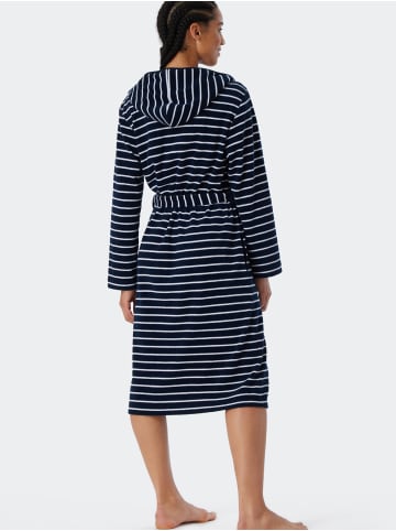 Schiesser Bademantel Feather Terry in navy
