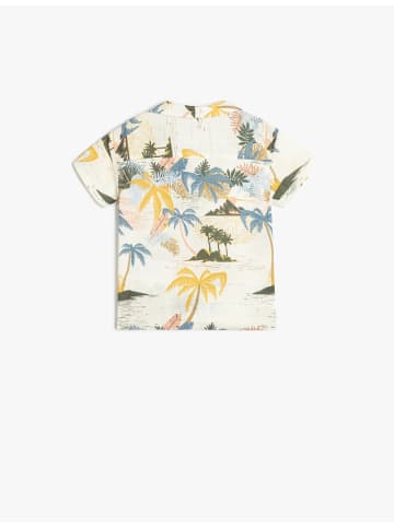 KOTON Shirt in Ekru Gemustert