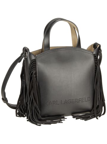 Karl Lagerfeld Handtasche K/Circle SM Zip Tote Fringes Black/Nickel in Black-Nickel