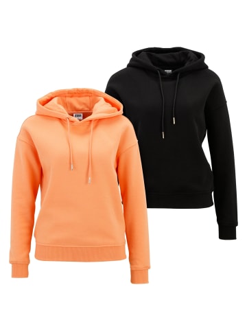 Urban Classics Urban Classics Kapuzenpullover in black+papaya