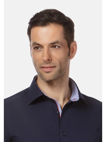 Vincenzo Boretti Hemd tailliert in dunkelblau