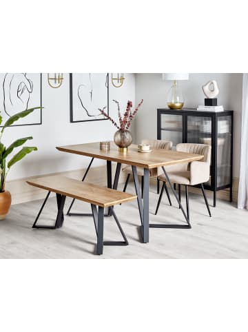 Beliani Bettbank UPTON in Braun/Schwarz - (W) 40 x (H) 48 x (L) 120 cm