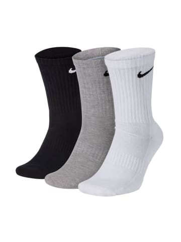 Nike Socken 3er Pack in Schwarz/Grau/Weiß