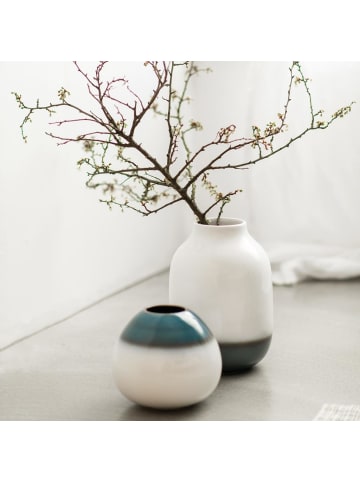 like. by Villeroy & Boch Vase Drop Lave Home in 12,8 cm in weiß-blau