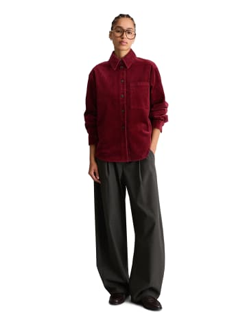 Marc O'Polo DENIM Cordbluse relaxed in Deep Burgundy
