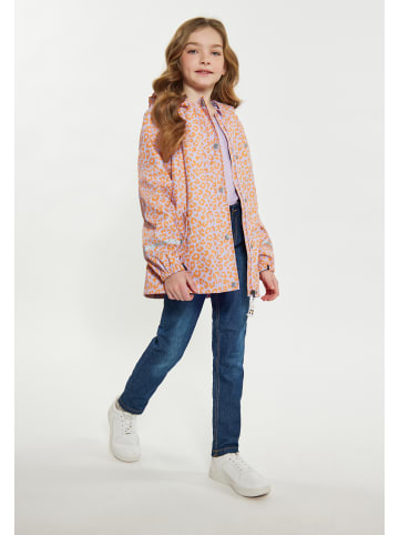 Schmuddelwedda Mädchen Regenjacke in Pastelllavendel Orange Leo