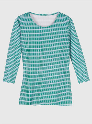 Sieh an! 3/4-Arm-Shirt in ozean-ecru-bedruckt