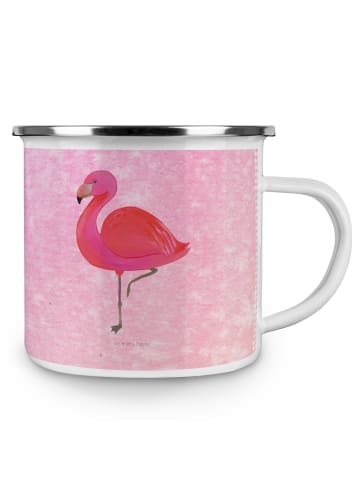Mr. & Mrs. Panda Kaffeebecher Flamingo Classic ohne Spruch in Aquarell Pink