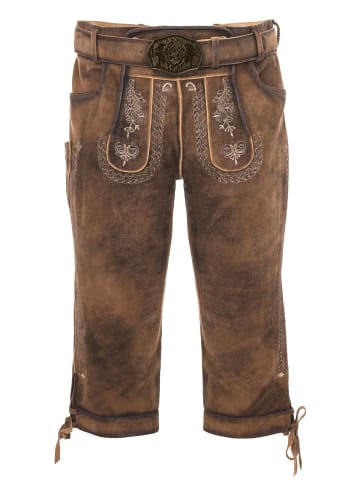 Gwandler Lederhose MICHELBACH-gespeckt in dunkelbraun