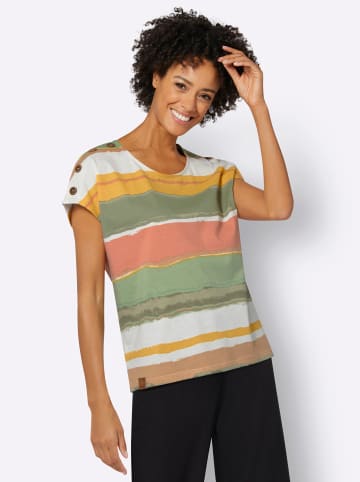 WITT WEIDEN Shirt in khaki-ecru-bedruckt