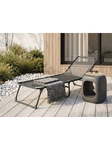 Beliani Gartenliege AMBATO in Schwarz - (W) 58 x (H) 30 x (L) 188 cm