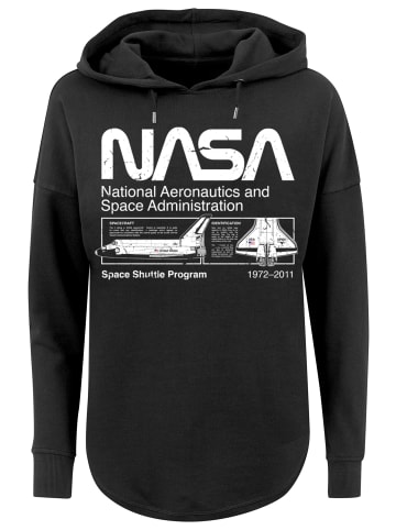 F4NT4STIC Oversized Hoodie NASA Classic Space Shuttle in schwarz