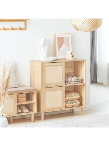 SoBuy Sideboard in Natur - (B)80 x (H)87 x (T)35cm