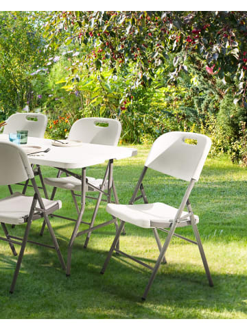 Beliani 2er-Set Gartenstuhl CUGNOLI in Weiß/Silber