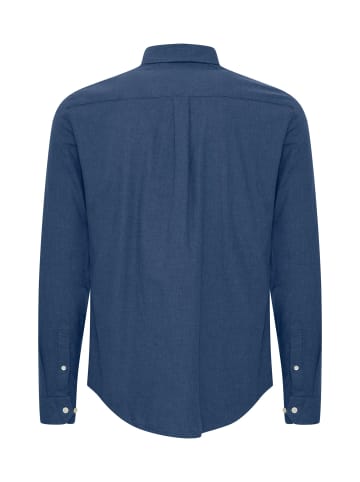CASUAL FRIDAY Langarmhemd Meliert Weiche Baumwolle in Dunkelblau