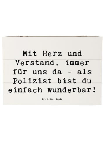 Mr. & Mrs. Panda Box Spruch Polizist Wunderbar mit Spruch in Weiß