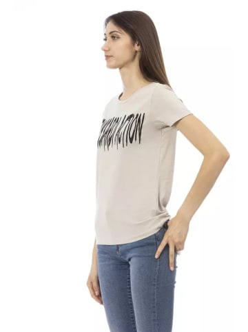 Trussardi Action Hellblau Beige Baumwolle Damen T-Shirt