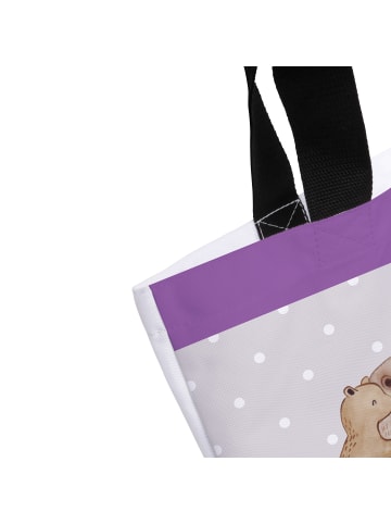 Mr. & Mrs. Panda Reisetasche Papa Bär mit Spruch in Grau Pastell