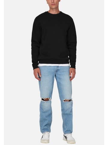 ONLY & SONS Sweatshirt Ceres in Schwarz / beige