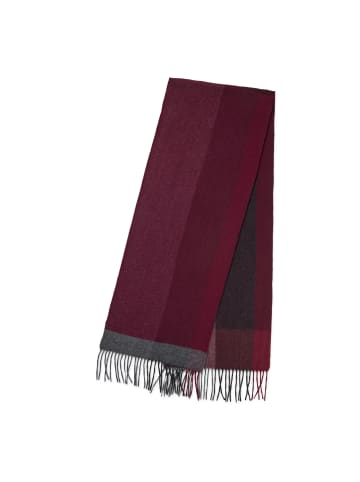 CASH-MERE.CH Bio Schal kariert in Dunkelviolett und Grau
