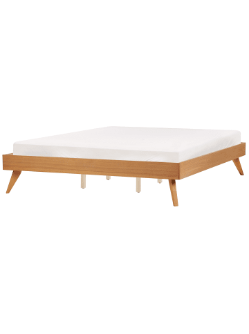 Beliani Doppelbett BERRIC in Braun - (W) 187 x (H) 38 x (L) 202 cm