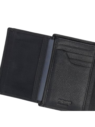 PICARD Horizon 1 Geldbörse RFID Schutz Leder 9.5 cm in schwarz