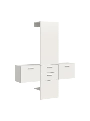 ebuy24 Garderobenmöbel Vaga (3-teilig) Weiß 156 x 36 cm