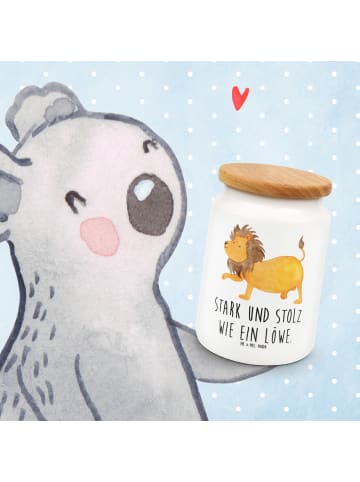 Mr. & Mrs. Panda behälter Sternzeichen Löwe mit Spruch in Weiß