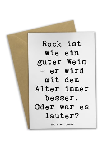Mr. & Mrs. Panda Grußkarte Spruch Rock Wein mit Spruch in Weiß