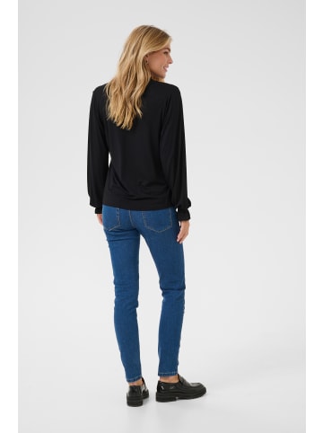 Kaffe Langarm-Bluse KAcharlotte Regular fit in Black Deep