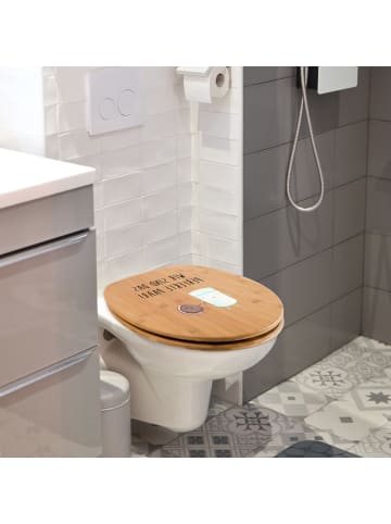 Mr. & Mrs. Panda Motiv WC Sitz Milch Keks mit Spruch in Braun