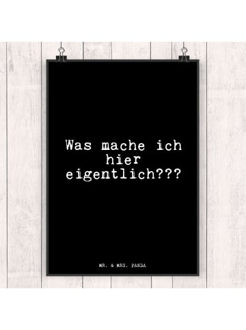 Mr. & Mrs. Panda wanddeko Was mache ich hier... mit Spruch in Schwarz
