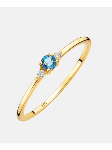 Diamant L'éternel Ring aus 375 Gelbgold mit Diamant mit Topas