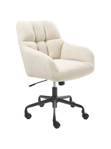 Beliani Bürostuhl PALMDALE in Beige/Schwarz - (W) 58 x (H) 87 x (L) 61 cm