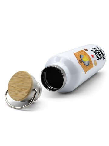 Mr. & Mrs. Panda Trinkflasche Edelstahl Vogelhaus Home mit Spruch in Weiß