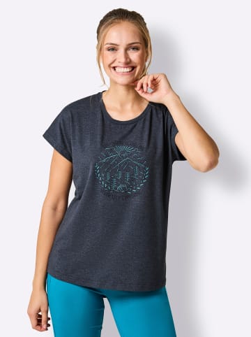 WITT WEIDEN Freizeitshirt in dunkelblau-meliert