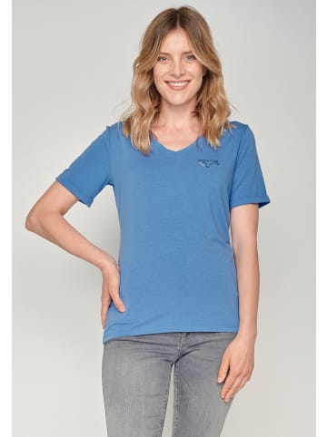 GreenBomb T-Shirt Animal Whale Swimming in Meerjungfrau Blau