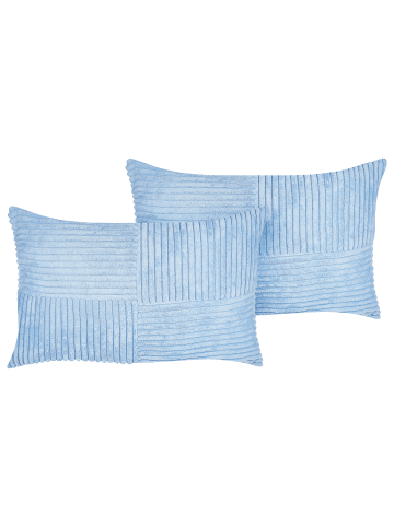 Beliani 2er-Set Dekokissen MILLET in Blau