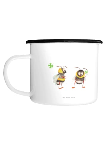 Mr. & Mrs. Panda Tasse Hummeln Kleeblatt ohne Spruch in Weiß