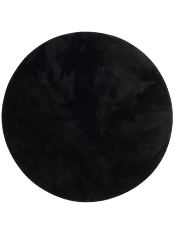 Pergamon Fellteppich Pearl Rund in schwarz