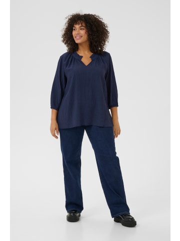 KAFFE curve Langarm-Bluse KClean in Midnight Marine