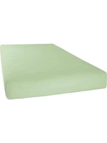 Erwin Müller Seersucker Spannbettlaken Wertingen in jade