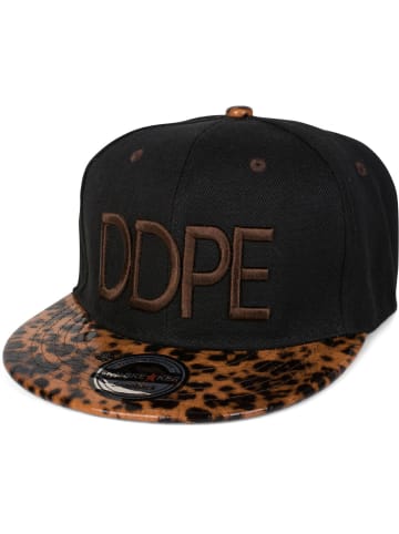 styleBREAKER Snapback Cap in Schwarz-Dunkelbraun