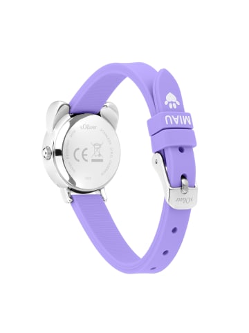 s.Oliver Armbanduhr The Cat in lila