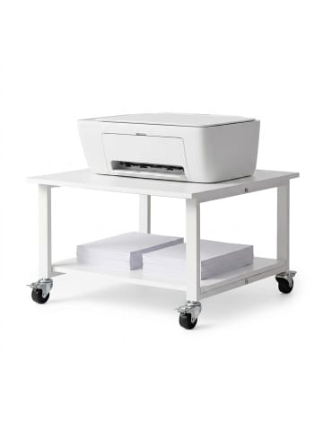 relaxdays Druckertisch in Weiß - (B)50 x (H)32 x (T)50 cm